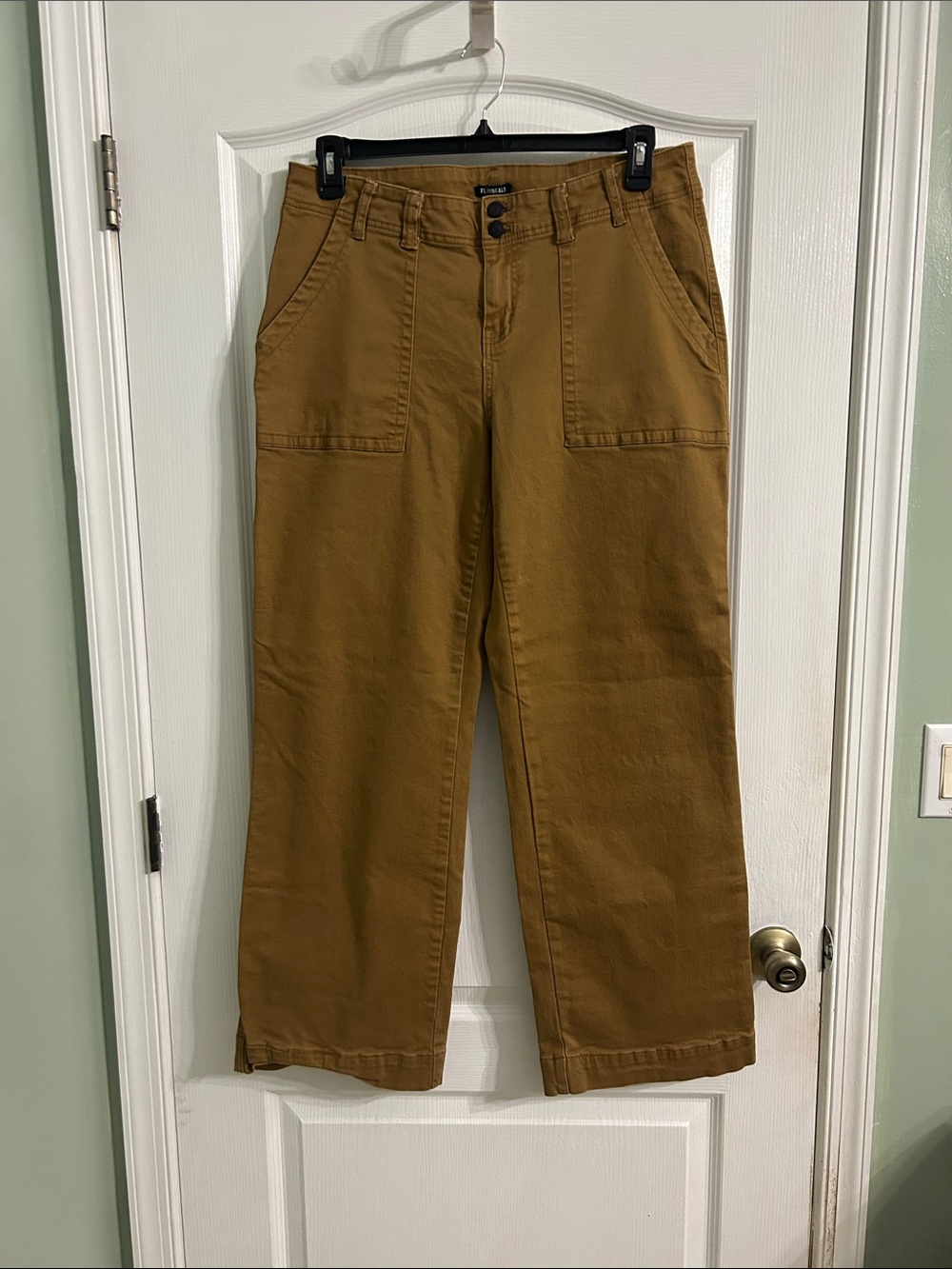 Wide Leg Utility Pants in Camel Brown - Women